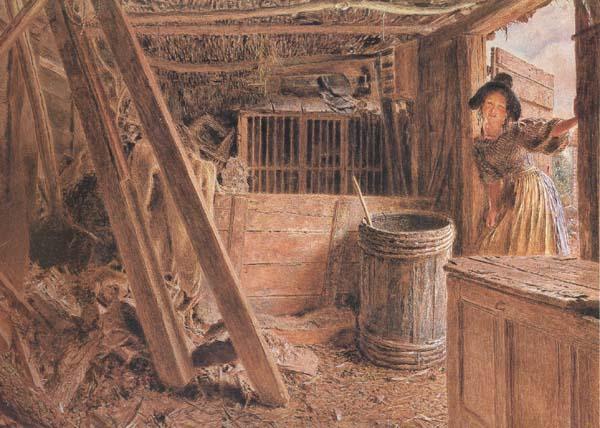 William Henry Hunt,OWS The Outhouse (mk46) oil painting image